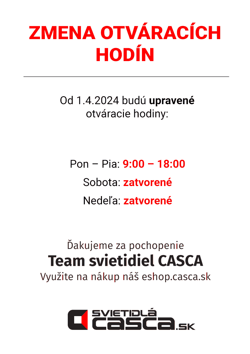 Casca | Predajňa zatvorená do 9.1.2023